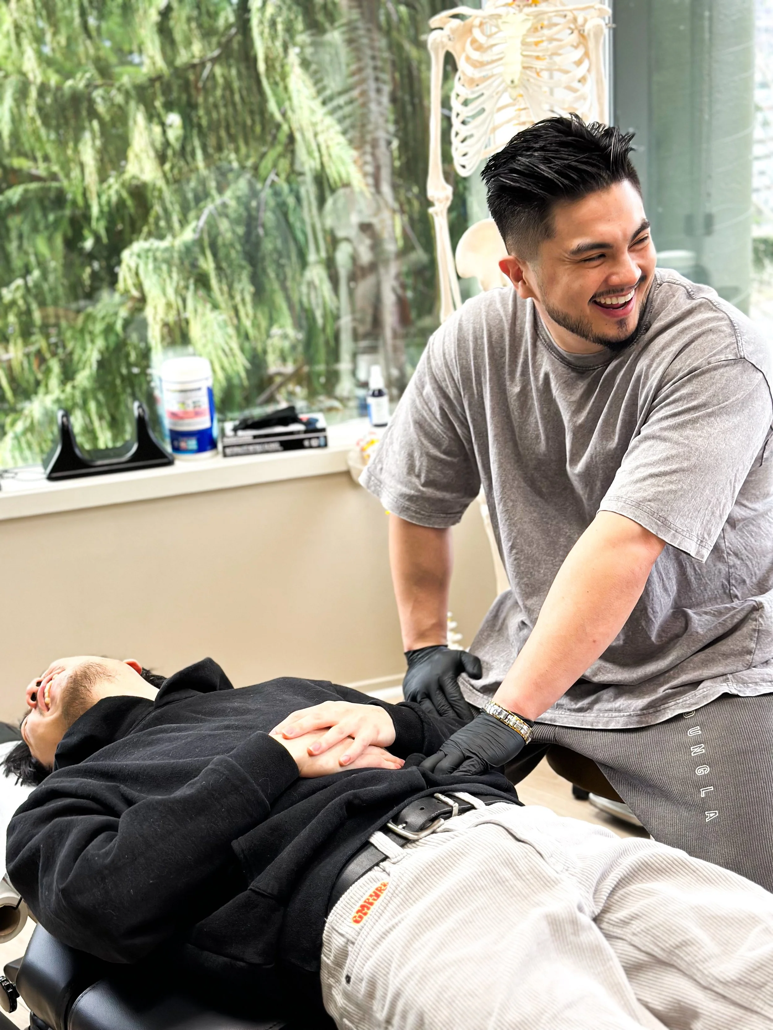 Doctor treating patient